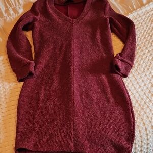 Dynamite Burgundy Long Sleeve Dress Size Small